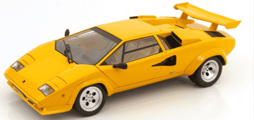 LAMBORGHINI COUNTACH LP5000S 1985 QV JAUNE KK SCALE 1/12