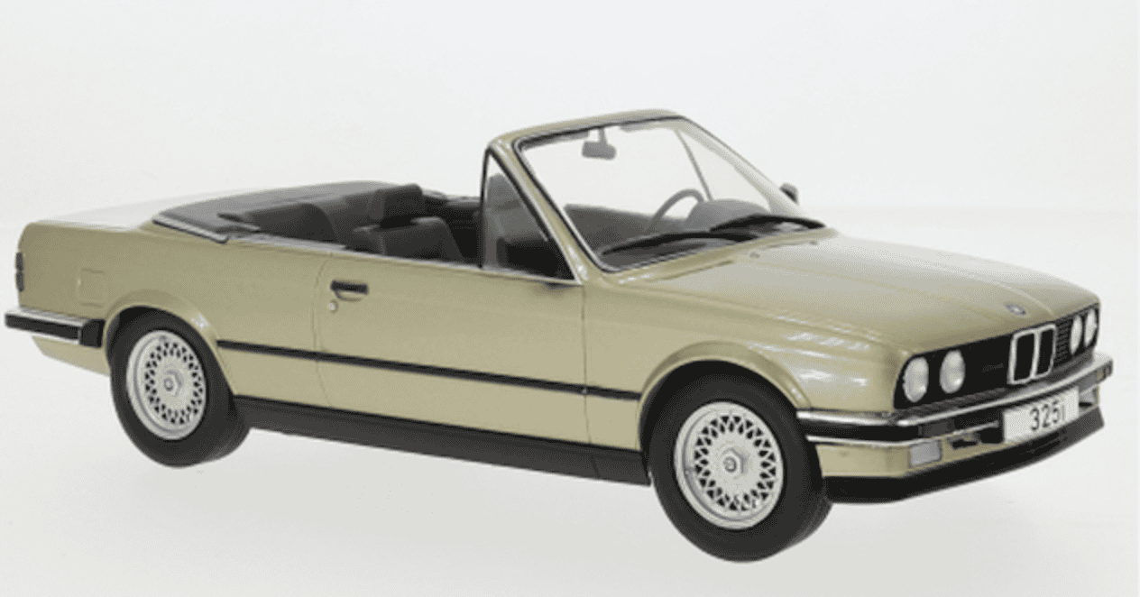 BMW 325i (e30) Cabriolet 1985, beige MODELCAR 1/18