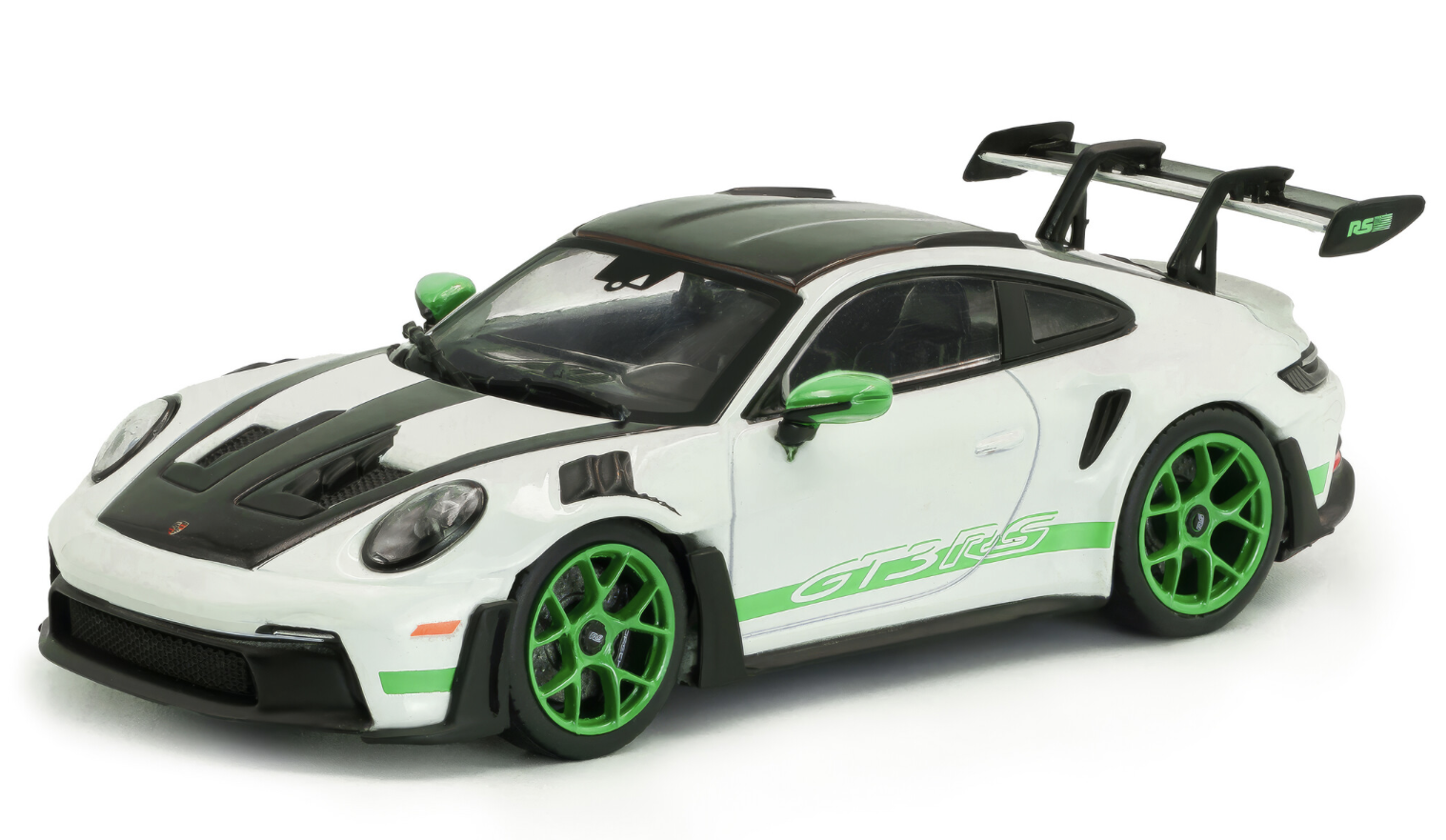 PORSCHE 911 (992) GT3 RS TRIBUTE TO CARRERA RS PACKAGE – WHITE W/GREEN – 2023 SOLIDO 1/43