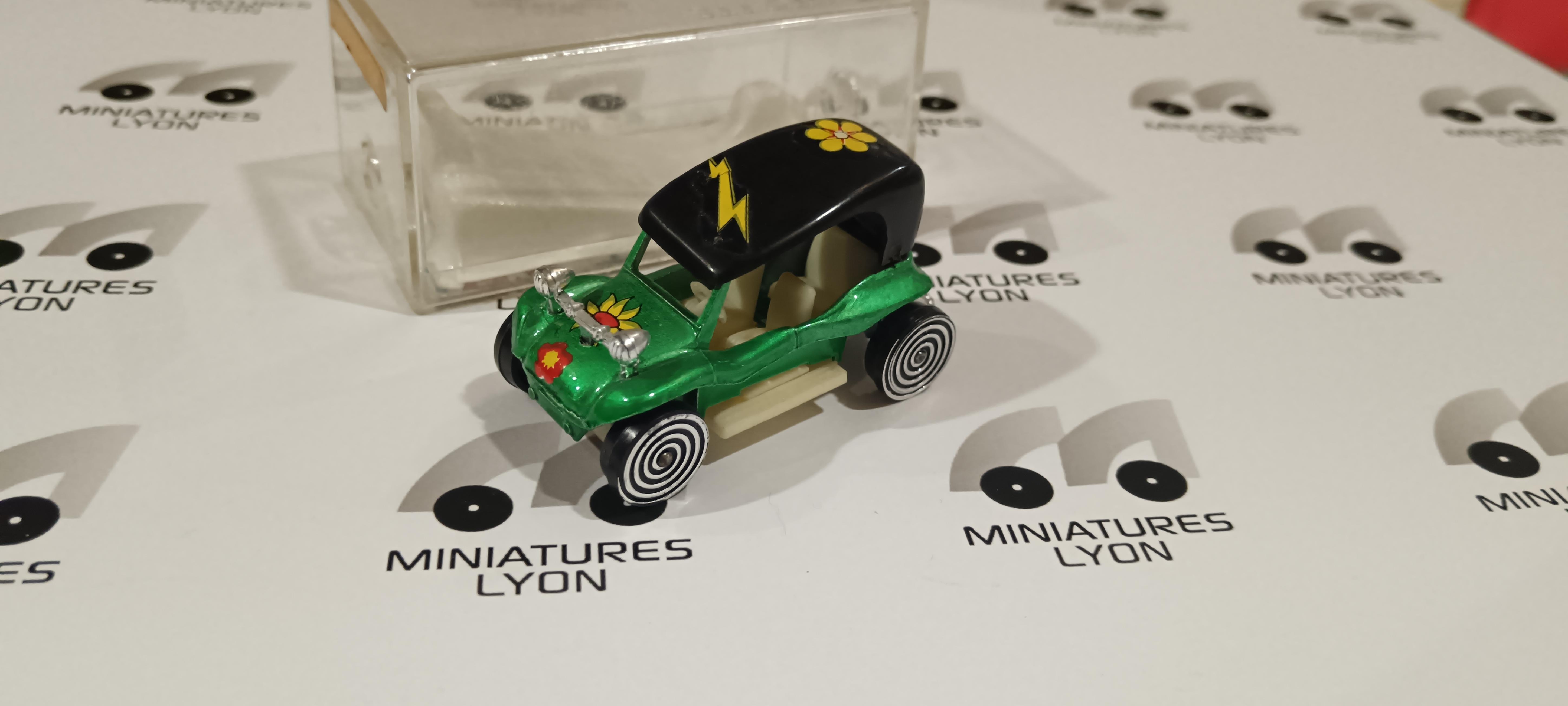 DUNE BUGGY VERT ROUES SPIRALE MAJORETTE 1/64