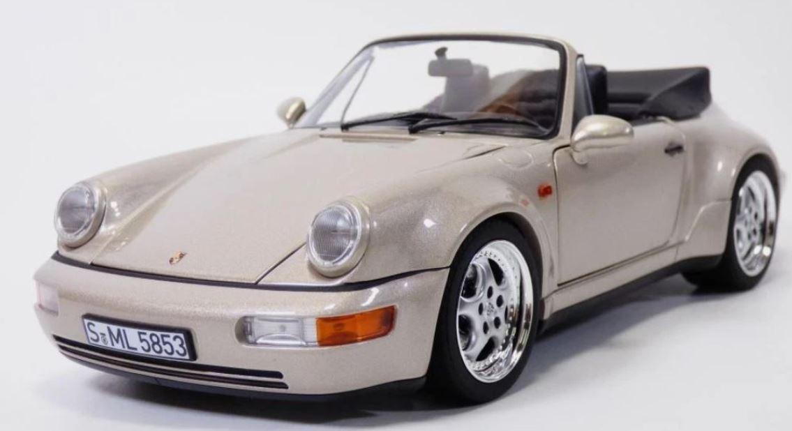 Porsche 911 Turbo Look Cabriolet 1992 Argent Zermatt métallisé norev 1/18