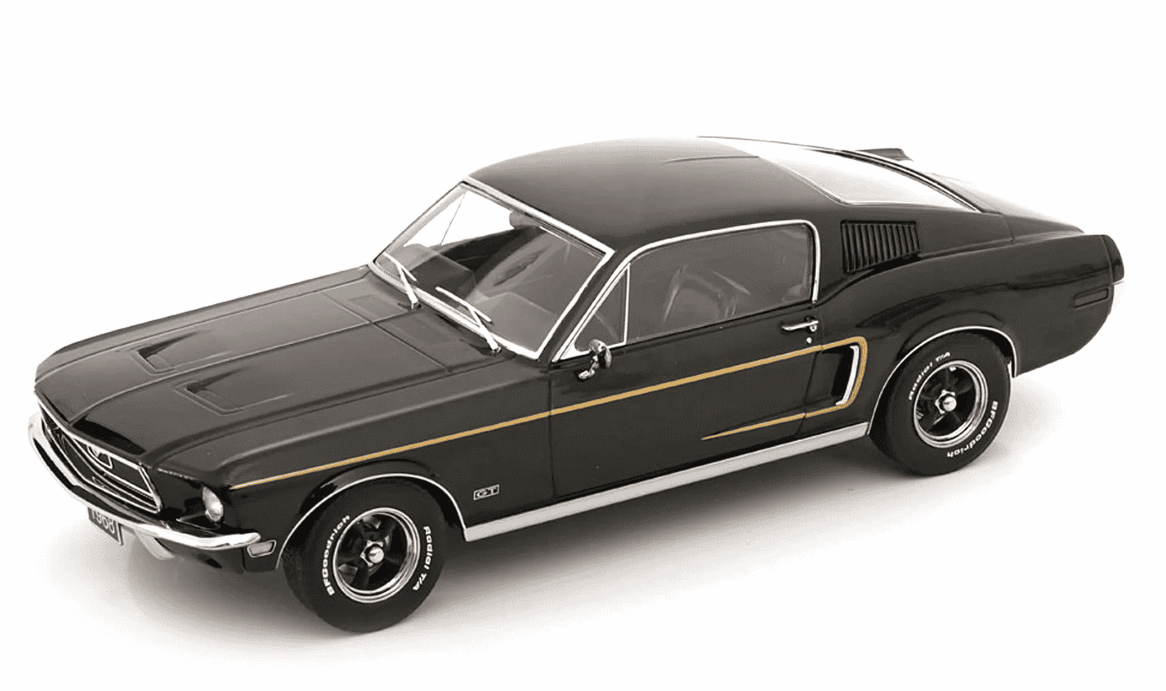 FORD MUSTANG GT FASTBACK BLACK  1968 KKSCALE 1/18
