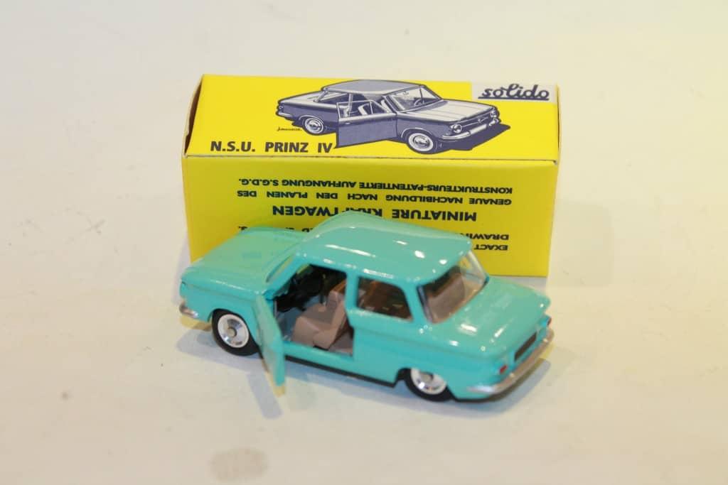 N.S.U PRINZ IV BLEU 1961 SOLIDO 1/43°